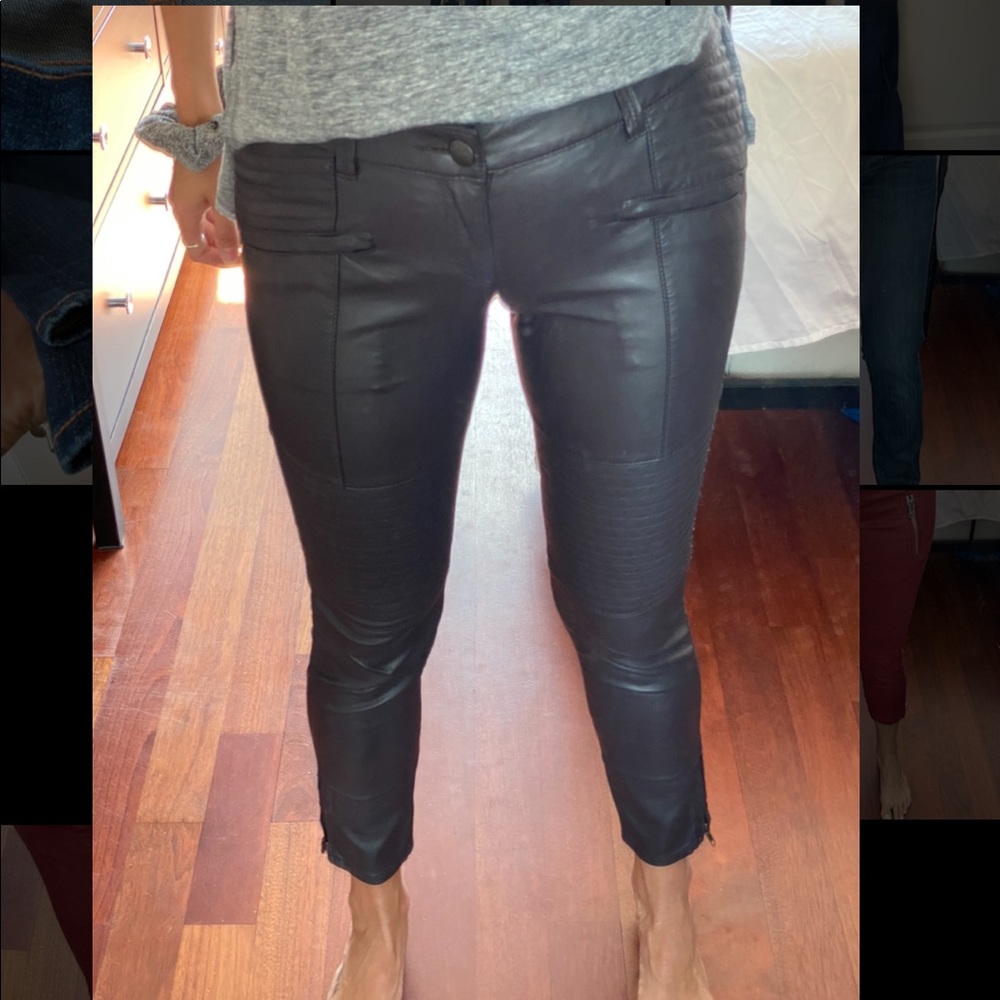 Free People Moto Faux Leather Pants